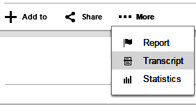 YouTube "More" button image of YouTube control